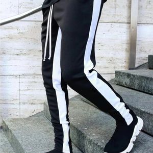 Manfinity Sporsity Men Graphic Contrast Side Seam Drawstring Waist Sweatpants